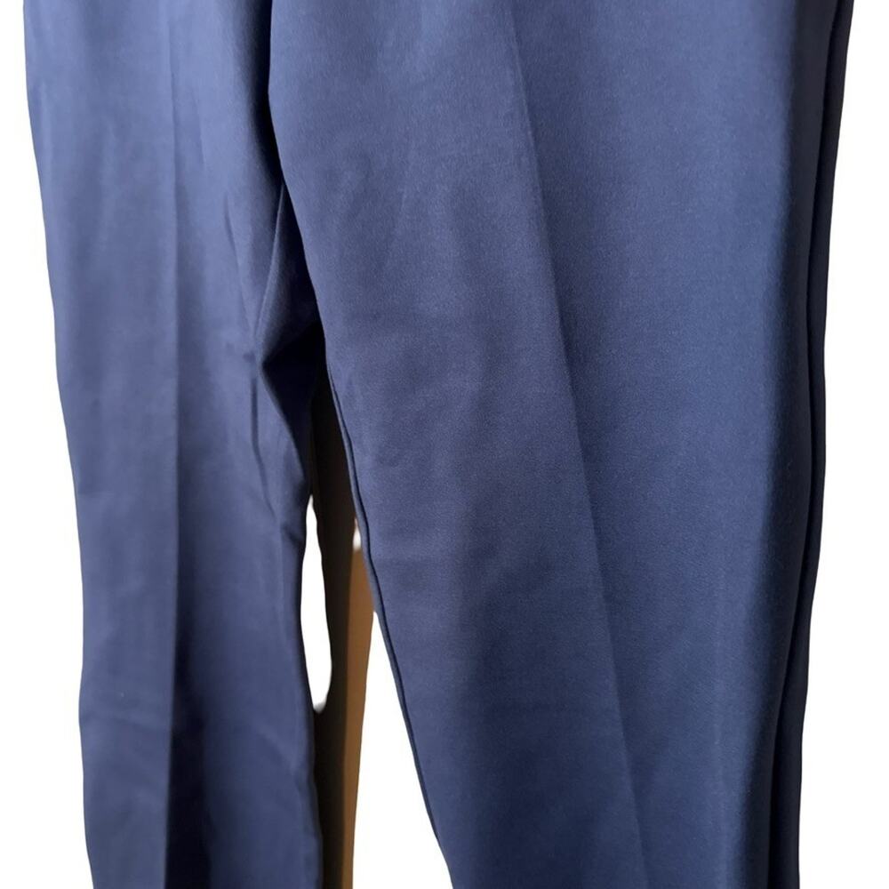 Susan Graver Ponte Thick Knit Elastic Waist Pull On Blue Pants sz Petite L - Picture 15 of 16